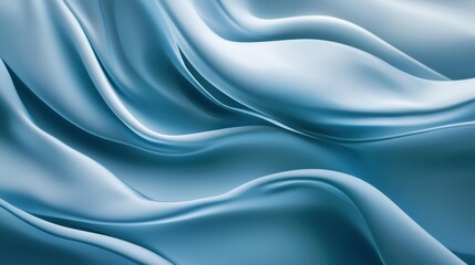 Obraz premium Abstract Blue Fabric Draped Softly Elegant Waves