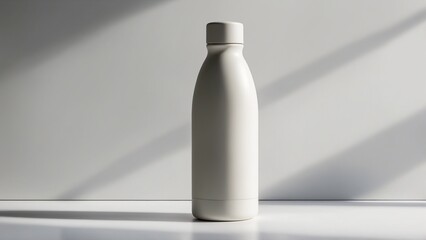 Minimalist White Bottle Mockup for Branding Projects