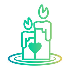 candle Line Gradient Icon