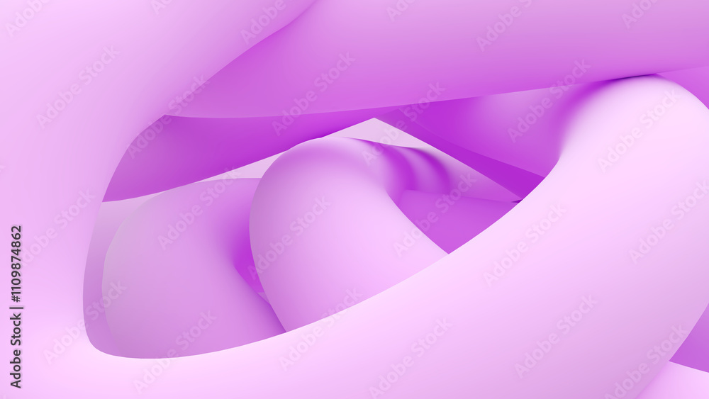 Aufkleber abstract background illustration of animated lines,there is a coordination of soft pink lines, 3d re