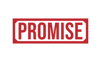 PROMISE red rubber stamp vector design.