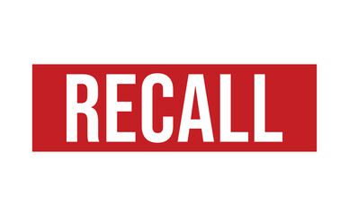 RECALL rubber stamp vector illustration on white background