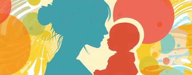 Colorful Infographic of Mother and Baby Connection