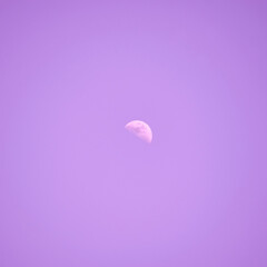 Luna al atardecer, fotos de la luna.