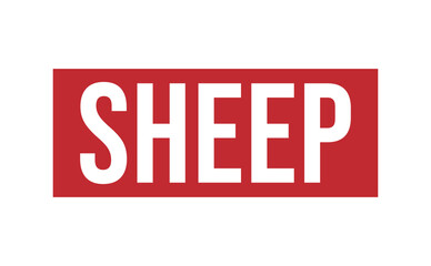 SHEEP rubber stamp vector illustration on white background