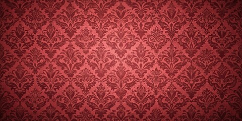 Elegant crimson damask pattern background texture for design