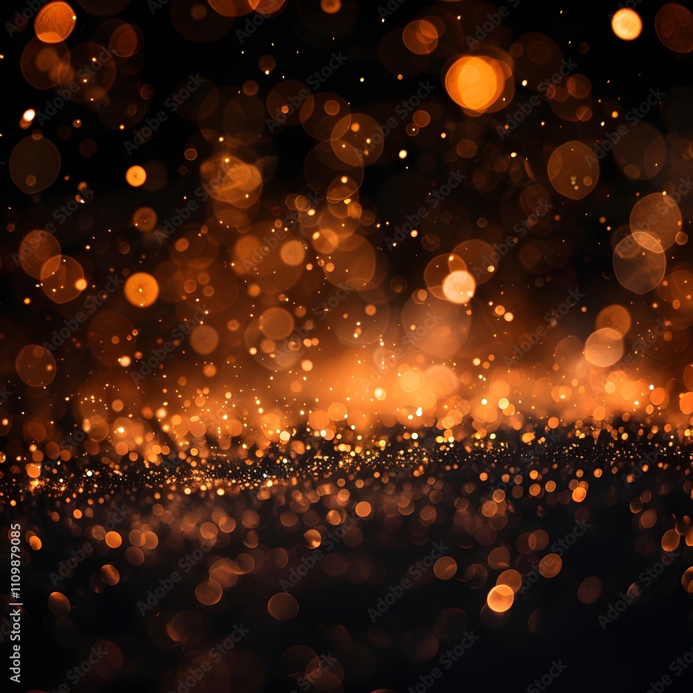 Poster a mesmerizing display of glowing particles creating a magical, festive atmosphere.