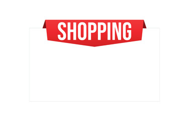 Vector illustration modern Shopping banner, Isolated web element.