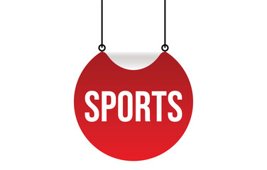 Vector illustration modern SPORTS banner, Isolated web element.
