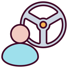 Driver Outline Color Icon