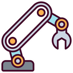 Robot Outline Color Icon