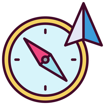 recommend clip art: Compass Outline Color Icon