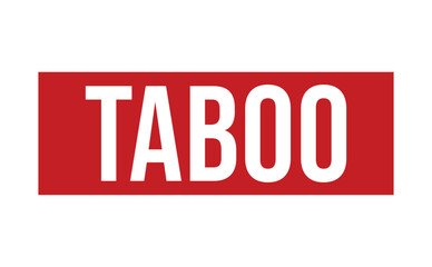 TABOO rubber stamp on white background. TABOO Stamp.