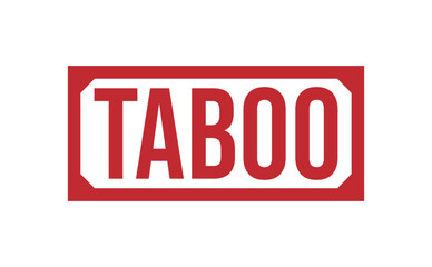 TABOO rubber stamp on white background. TABOO Stamp.