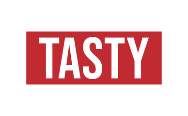 TASTY rubber stamp vector illustration on white background