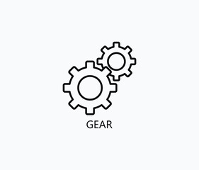 Gear Vector, Icon Or Logo Sign Symbol Illustration