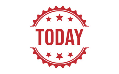 Obraz premium TODAY rubber stamp vector illustration on white background