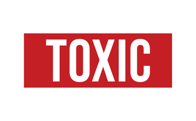 TOXIC rubber stamp vector illustration on white background