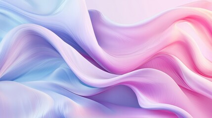 Abstract Pastel Pink and Blue Swirling Waves