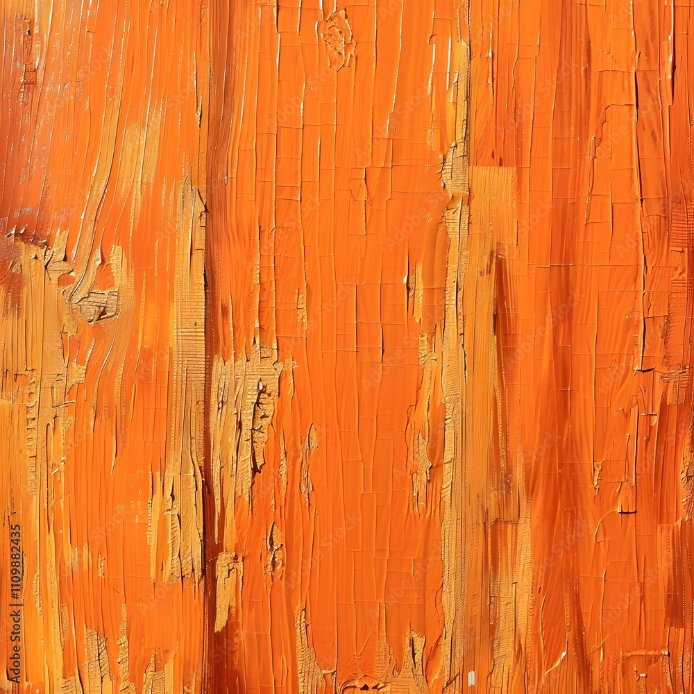 Poster a textured orange surface with varied strokes and patterns, showcasing vibrant color and depth.