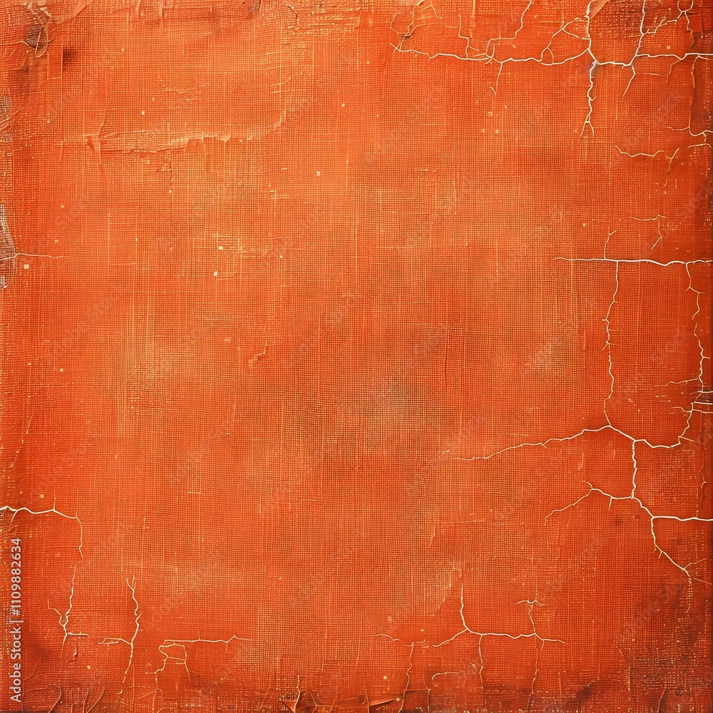 Poster a textured orange surface with visible cracks, evoking a sense of warmth and age.