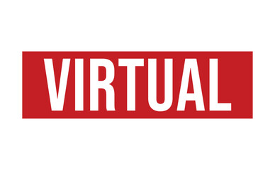 VIRTUAL rubber stamp on white background. VIRTUAL Stamp.