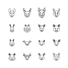 Animal icon logo design collection