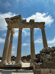 Fototapeta premium Roman ruins: The Temple of Apollo (Side, Antalya Province, Turkiye)