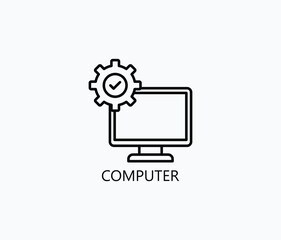 Computer Vector, Icon Or Logo Sign Symbol Illustration 