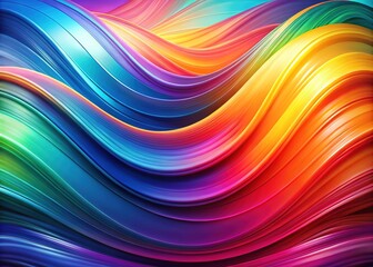 Obraz premium Abstract Colorful Wave, Fluid Art, Digital Painting, Psychedelic, Gradient, Geometric, Abstract Background, Colorful, Vibrant,