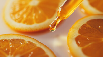 Vitamin C Serum Dropper with Orange Slices