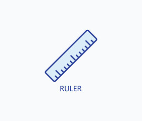 Ruler vector, icon or logo sign symbol illustration 