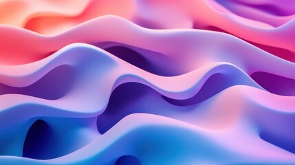 Obraz premium Abstract Pastel Waves Flowing Gradient Design
