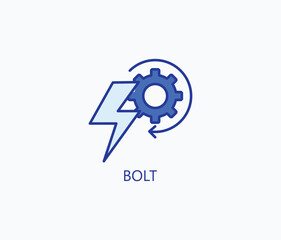 Bolt vector, icon or logo sign symbol illustration 