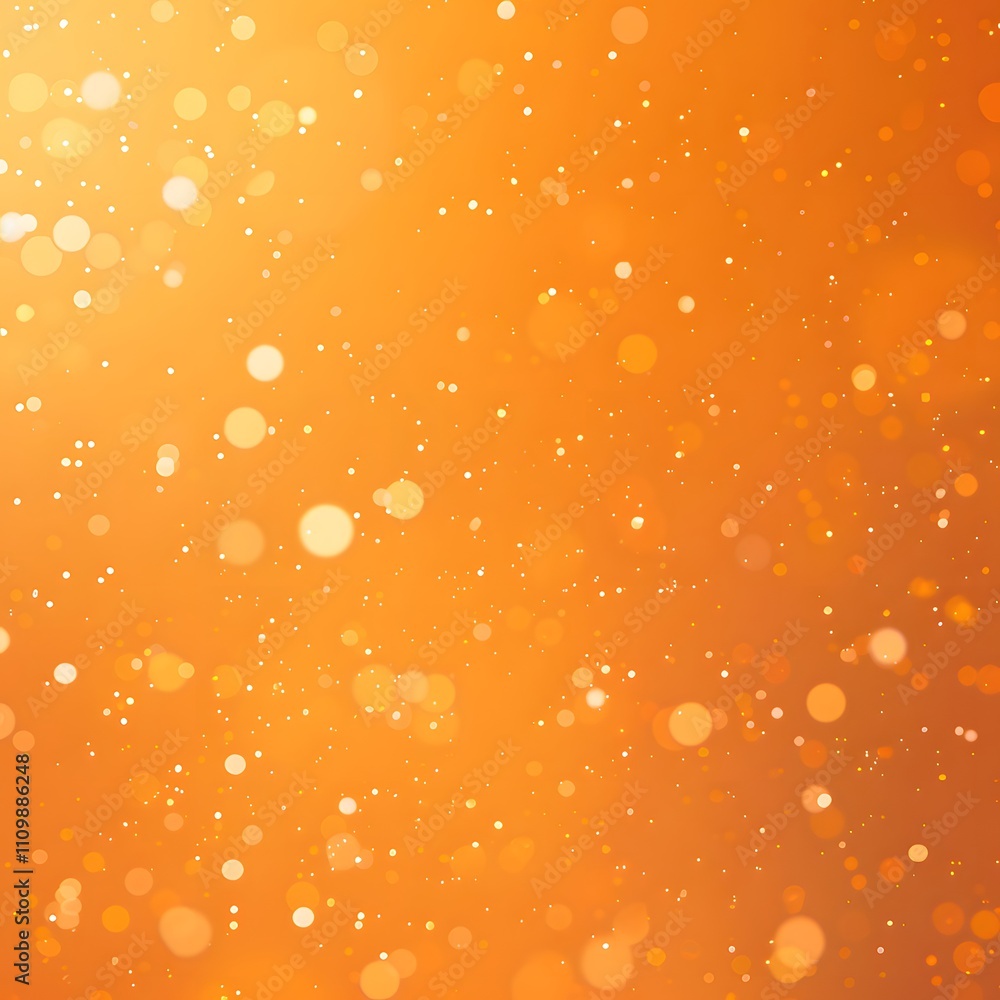 Poster a vibrant orange background with soft, glowing bokeh lights creating a warm atmosphere.