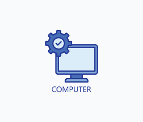 Computer vector, icon or logo sign symbol illustration 