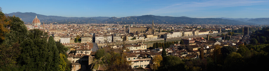 Panoramic view of Florence from the gardens of Villa Bardini, Italy	