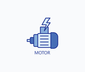 Motor vector, icon or logo sign symbol illustration 