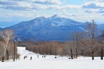 グランデコスキー場と磐梯山