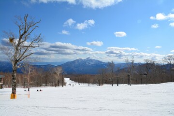 グランデコスキー場と磐梯山