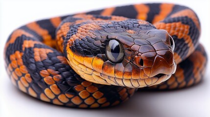 Obraz premium Stunning Close Up of a Colorful Snake with Unique Scales
