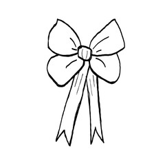 Illustration of Decorative Bow and Ribbon