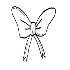 Illustration of Decorative Bow and Ribbon