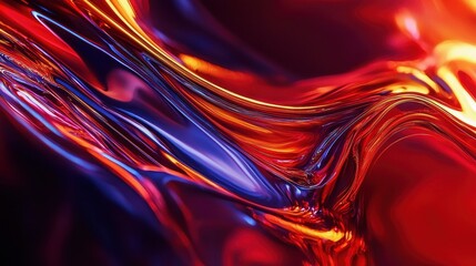 Obraz premium Abstract Red Blue And Orange Liquid Swirls