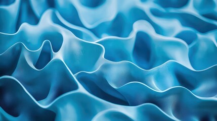 Obraz premium Abstract Blue Wavy Textured Surface Design