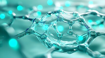 Abstract Molecular Structure Aqua