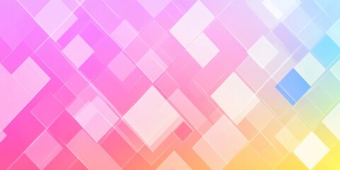 A vibrant abstract design featuring colorful geometric shapes and gradients.