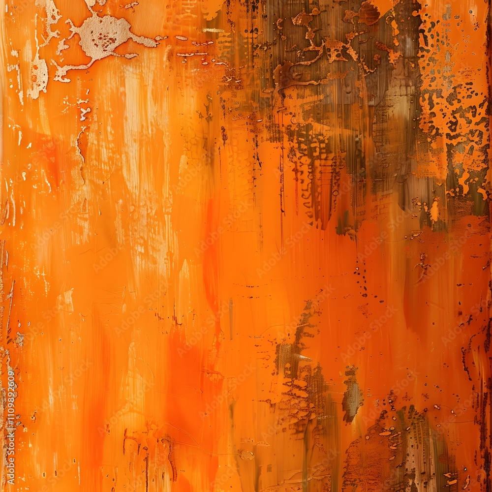 Poster abstract orange texture with layered patterns and varying shades.
