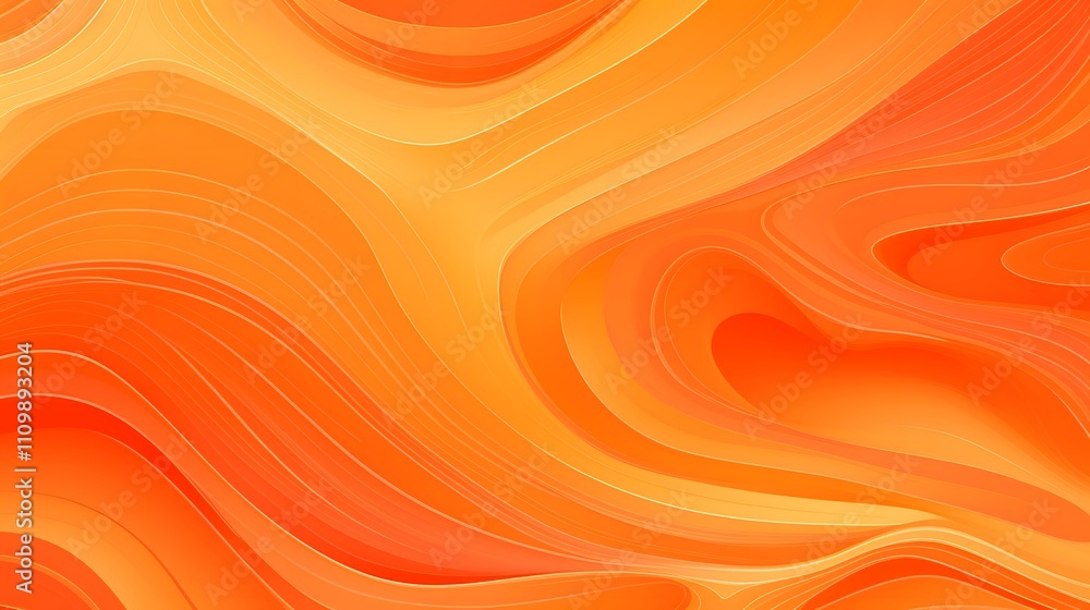Aufkleber abstract orange wave pattern with smooth gradients and flowing lines.