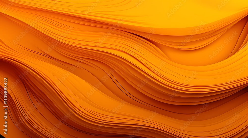 Poster abstract orange waves creating a dynamic, fluid texture.